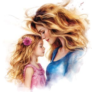 10 Mãe e filho, Feliz Dia das Mães Clipart, Clipart de aquarela para impressão, JPGs de alta qualidade, Download digital, Diário de lixo, Clip art