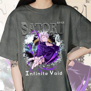 Gojo Satoru Comfort Colors T-Shirt Jujutsu Kaisen Infinity Void Anime Shirt