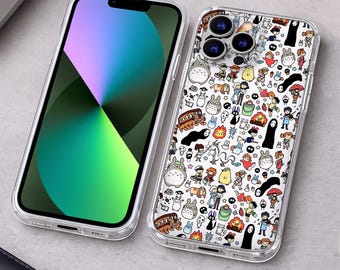 Studio Ghibli Phone Case Totoro Princess Cover for iPhone 17Pro Max, 16, 15, 14, 13, 12 Samsung S25, S24, S23, S22, A16, Pixel 10, 10Pro, 9