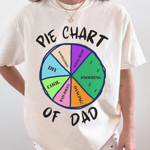 Shirt comfort Colors® cirkeldiagram vader, leuk vaderdagcadeau, Vaderdagcadeau, shirt nieuwe vader, cadeau voor vader vader shirt, cadeau voor opa