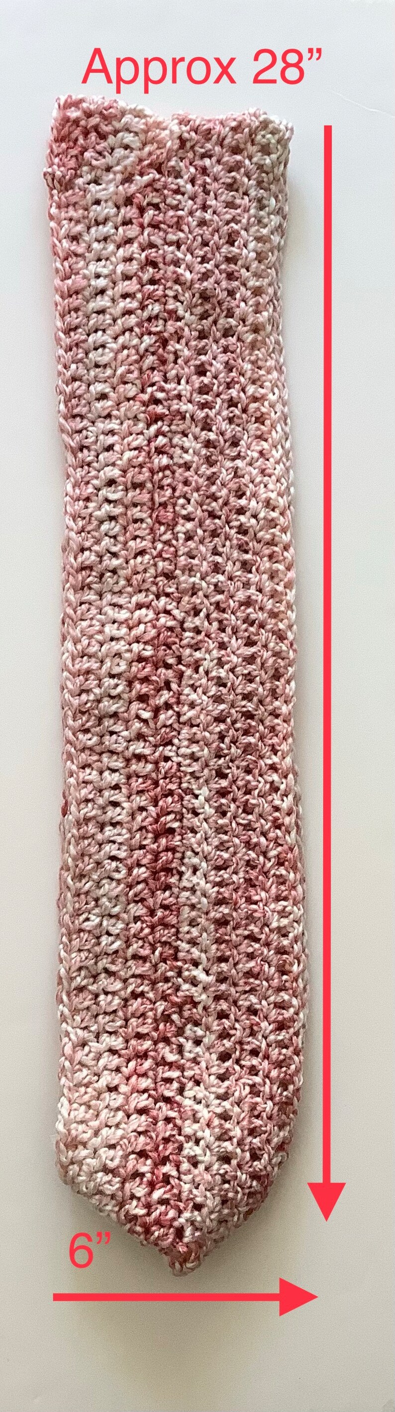 Pink Crochet Infinity Cowl Scarf, Christmas Gift, Holiday Gift, Mobius Scarf, Winter Scarf image 5