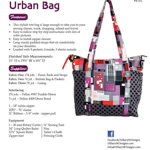 PDF Urban Diaper Tote Bag Purse SEWING PATTERN image 3