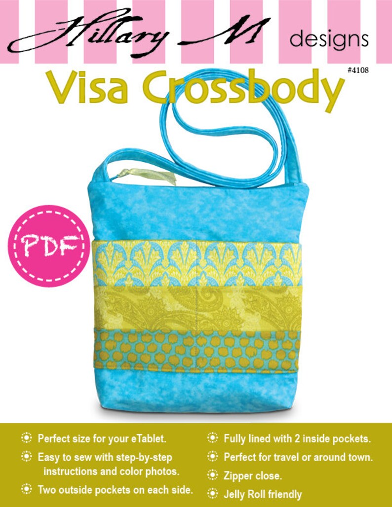 PDF Visa Crossbody Bag Sewing Pattern image 3