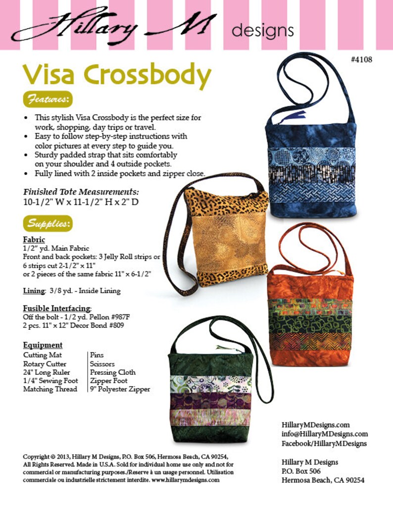 PDF Visa Crossbody Bag Sewing Pattern image 4