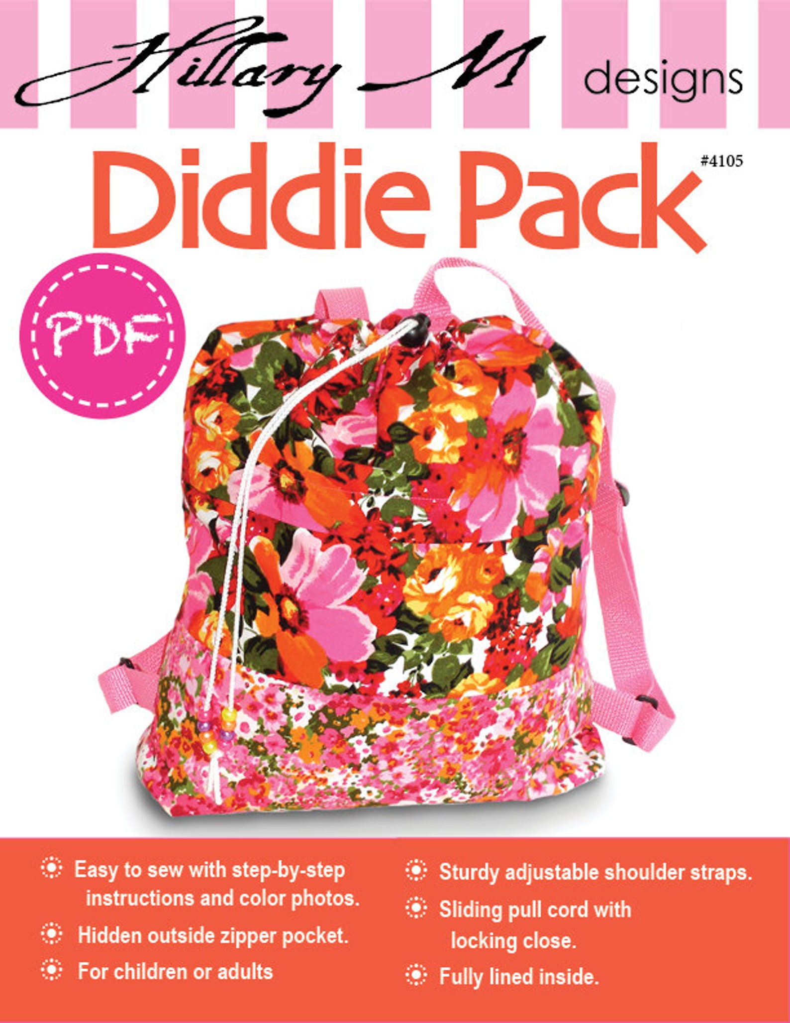 PDF Diddie Backpack SEWING PATTERN - Etsy