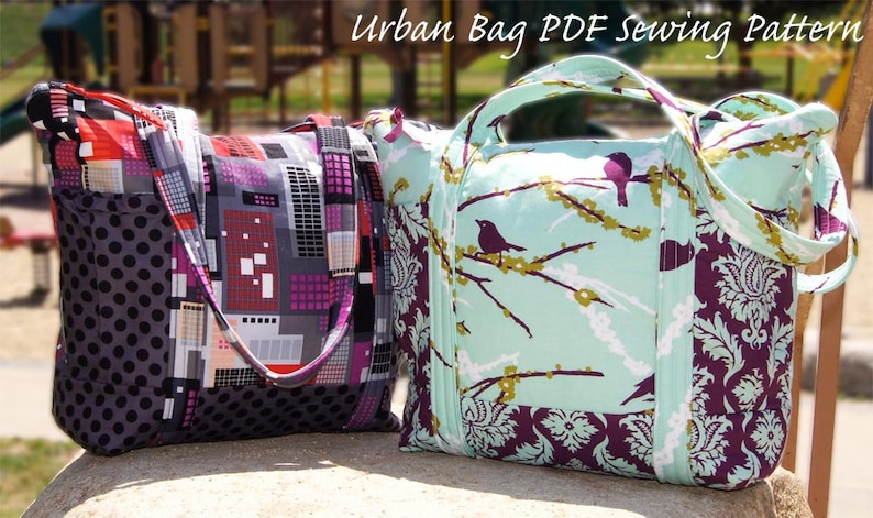 PDF Urban Diaper Tote Bag Purse SEWING PATTERN image 1