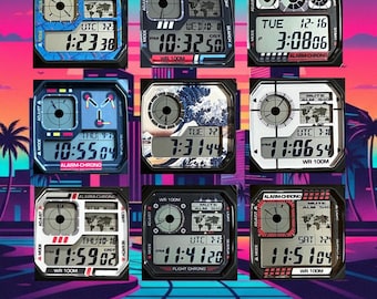 Custom Faceplates for Royale AE1200 Watch Mods - Aftermarket Accessory by RetroChrono