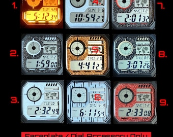 Custom Color Faceplate Dial Aftermarket Accessory for Royale AE1200 Watch Mods