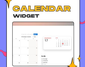 Widget de calendario de Notion / Planificador estilo iOS (Descarga digital)