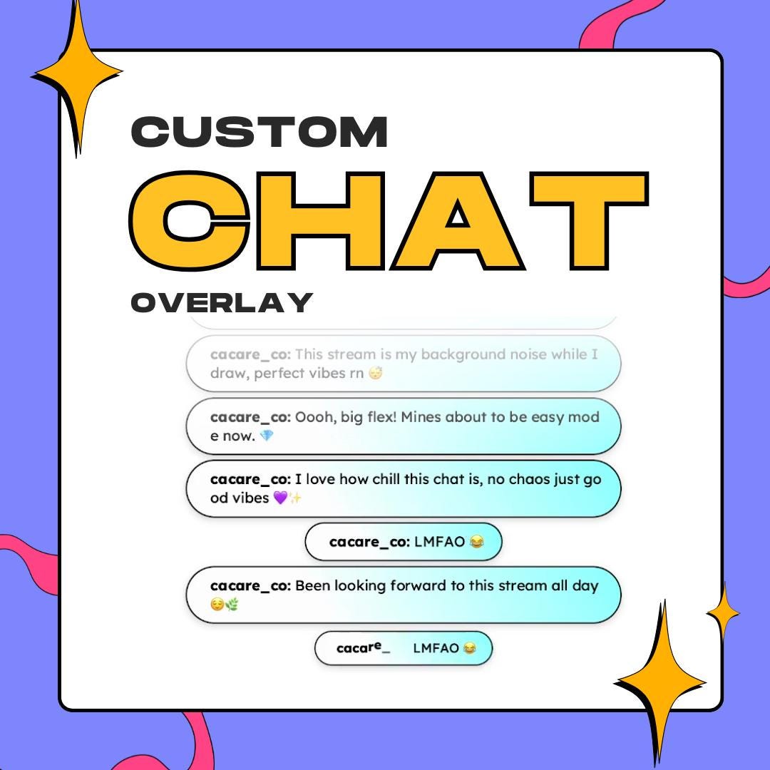 Custom Chat Overlay - Etsy