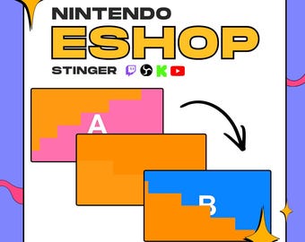 Nintendo eShop Loading Screen OBS Stinger Transition | Orange & Red (Digital Download)
