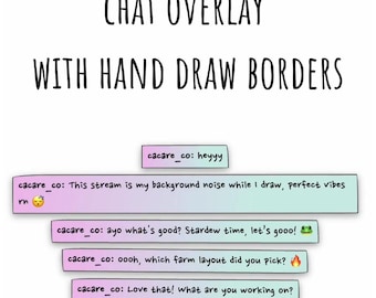 Superposición de chat animada / Bordes dibujados a mano para StreamElements