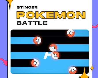 Transición de batalla Pokémon Stinger / Superposición de transmisión / OBS Streamlabs StreamElements / Twitch YouTube