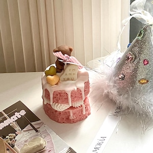 Geburtstagstorte Kerze | Dessertkerzen | Duftkerze | Sojawachs Kerze | Einweihungsparty Geschenk | Geburtstagsgeschenk
