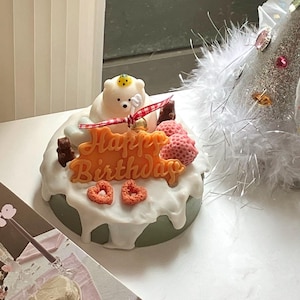 Geburtstagstorte Kerze | Dessertkerzen | Duftkerze | Sojawachs Kerze | Einweihungsparty Geschenk | Geburtstagsgeschenk