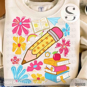 Preppy Teacher PNG Back to School Png, Retro Teacher Shirt Png, Preppy Coquette Teacher Png, Teacher Life png Back to school teacher kid png