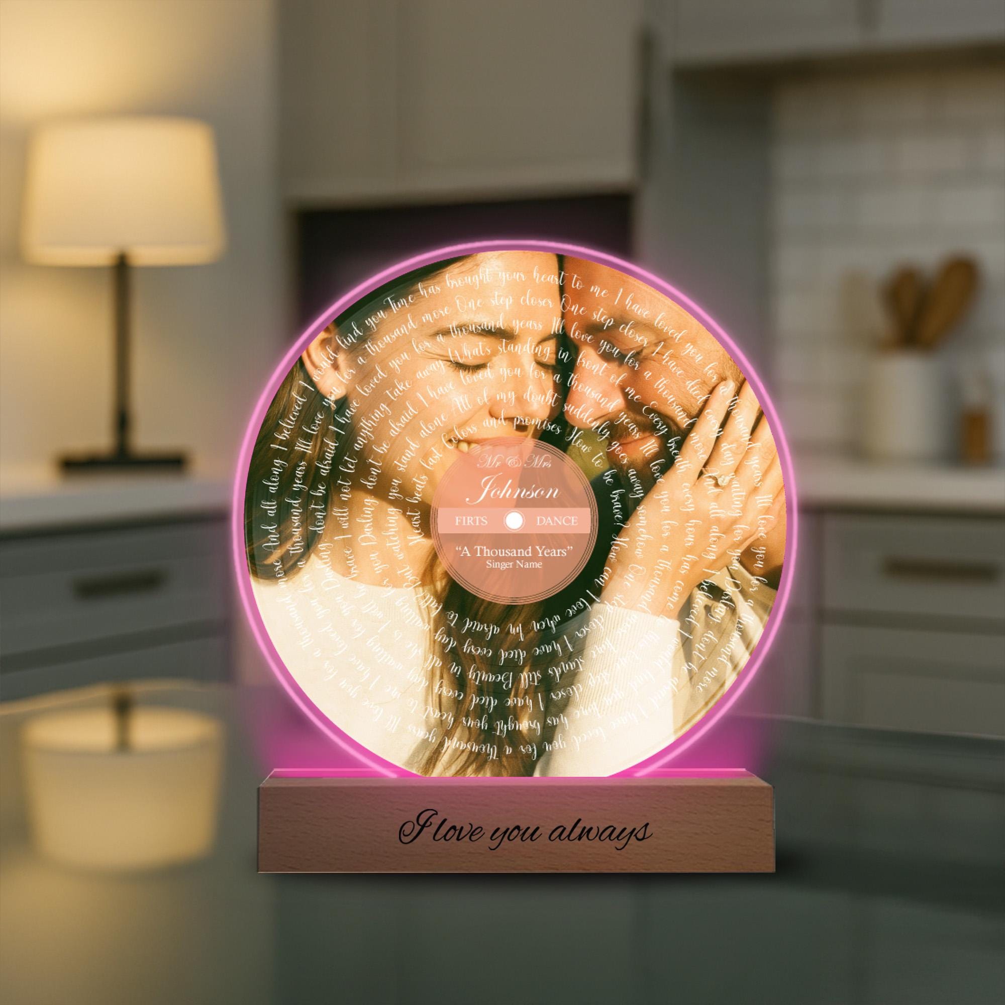 歌詞入りビニールLEDライト - オリジナルフォトギフト - Etsy 日本