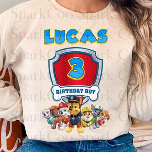 Personalized Birthday Boy PNG, Custom Cartoon Birthday Boy Png, Dog Birthday Boy, Family Dog Png, Gift For Kids, Family Birthday Design