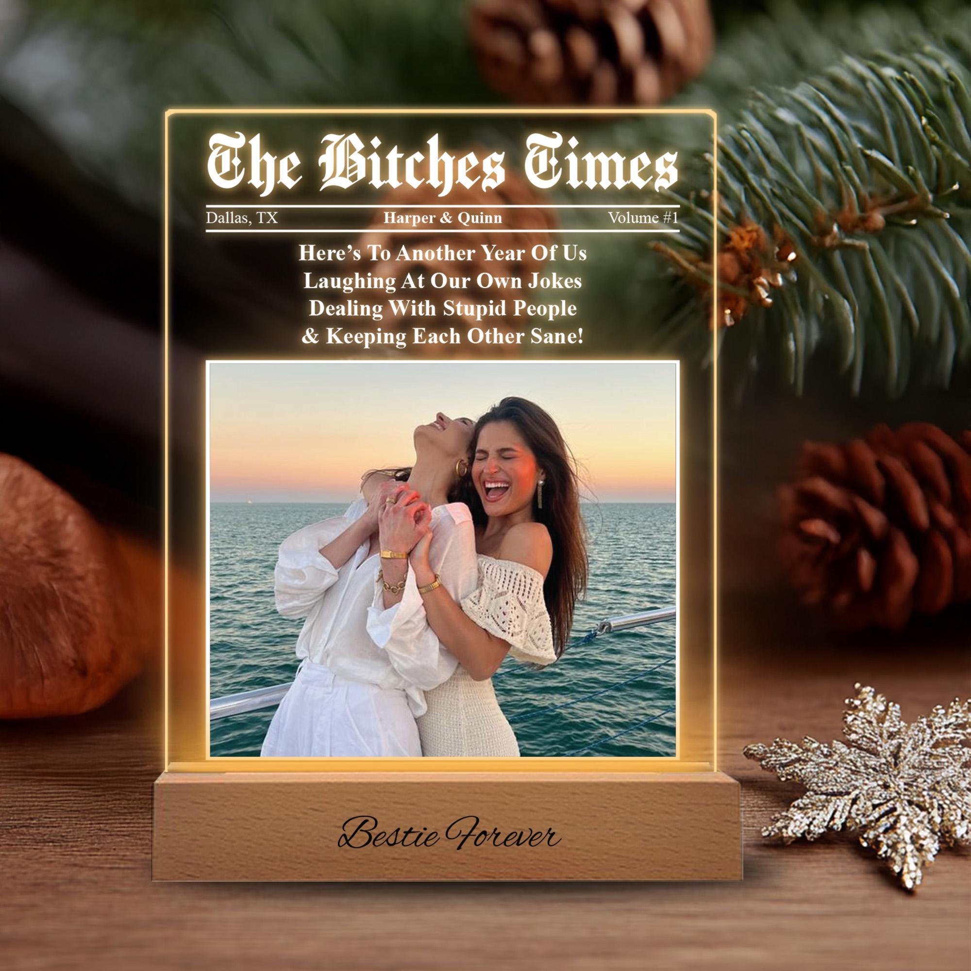 Custom Bestie Photo LED Light - Funny Magazine Design Best Friend Gifts ...