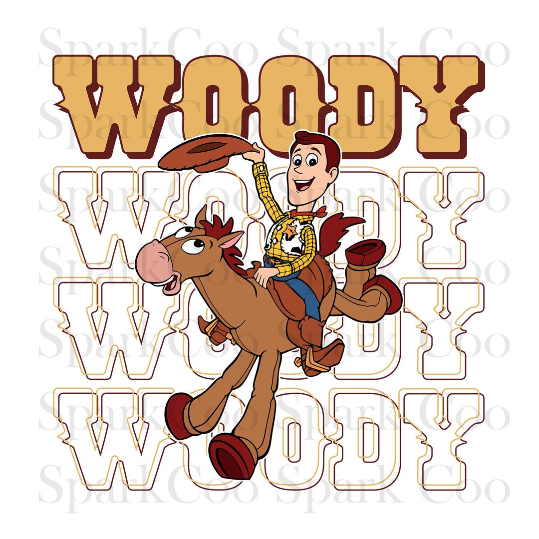 Woody Riding Bullseye Png, Toy Story Png File - Etsy UK