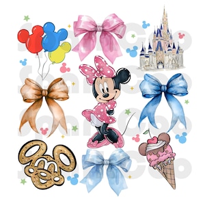 Pink Mouse Coquette Bow PNG, Family Trip Png, Pink Bow Design, Family Vacation Shirt, Magical Kingdom Png, Digital Download, Png File