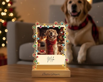 ペットの写真をカスタマイズできるLEDナイトライト、パーソナライズされたクリスマスデコレーション