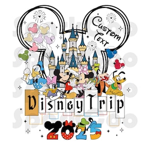 Custom Family Trip 2025 Shirt Design PNG, Mouse and Friends PNG, Magical Castle Png, Magical Kingdom Png, Family Vacation Png, Png File