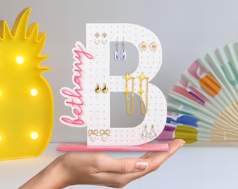 Personalized Acrylic Earring Holder – Custom Jewelry Organizer