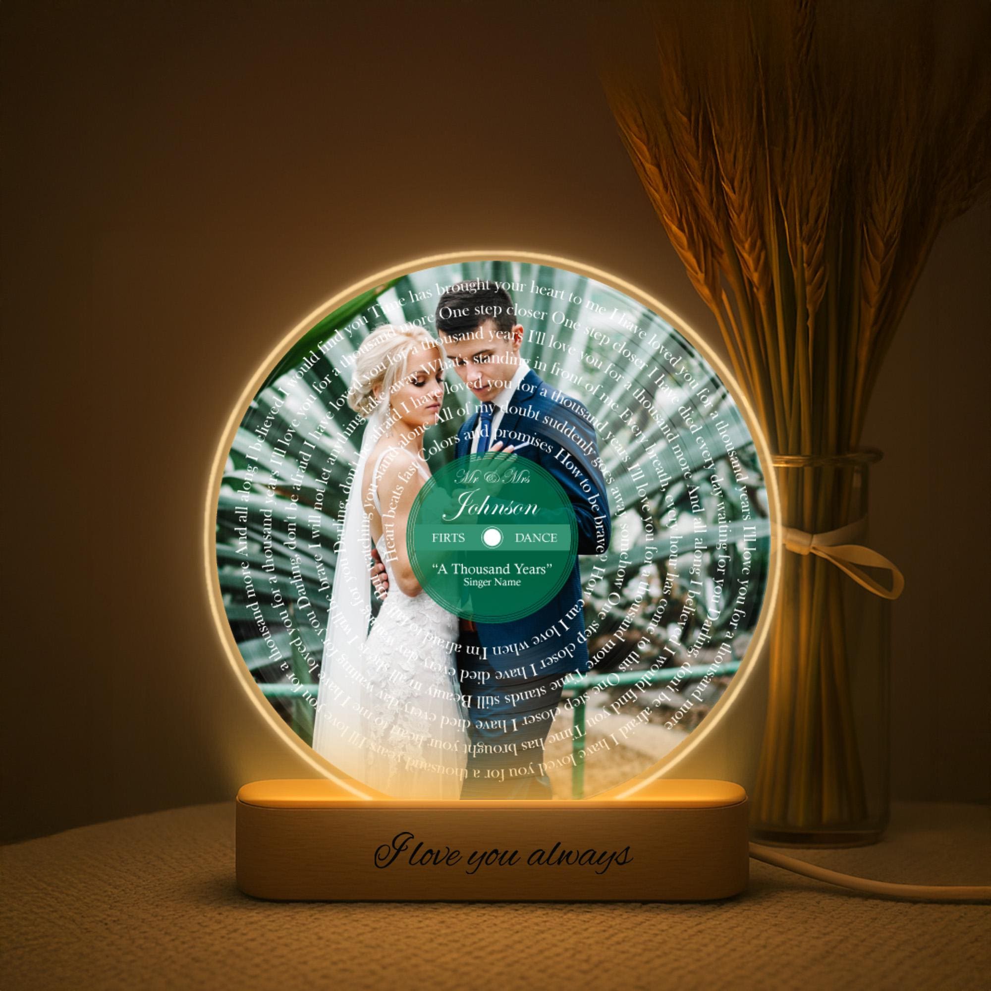 歌詞入りビニールLEDライト - オリジナルフォトギフト - Etsy 日本