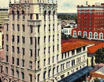 St Petersburg, Florida - Downtown, The Sunshine City, Vintage Postcard