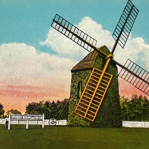 Oldest Windmill on Cape Cod, Massachusetts Vintage Postcard