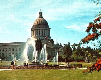 Vintage Postcard Washington State Capitol Olympia WA USA Unposted 1970's Chrome