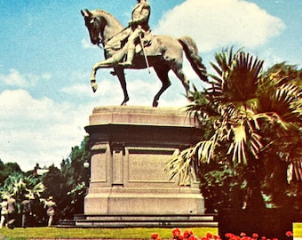 George Washington Monument Boston, Massachusetts Vintage Postcard