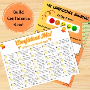 30 Day Confidence & Self Esteem Challenge for Kids | Printable Calendar, Journal, and Certificate | Confidence Building Activities for Kids