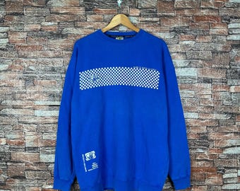 Vintage Body Glove Sweatshirt Body Glove Crewneck Body Glove Pullover Sweater Body Glove Printing Logo Blue Large Size