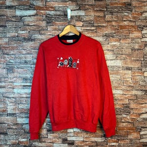 Vintage Cardinals Sweatshirt Cardinals Crewneck Cardinals Pullover Sweater Cardinals Embroidered Logo Red Colour Size Large