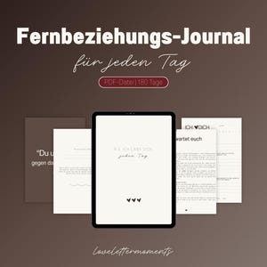 Long-distance relationship journal for couples | 180 days of closeness despite distance | Digital PDF diary to fill out & share