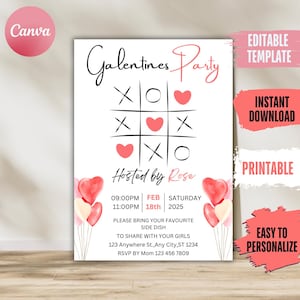 Faire-part pour la Saint-Valentin Faire-part Saint-Valentin Faire-part pour la Saint-Valentin Faire-part pour la Saint-Valentin Invitation modifiable pour la Saint-Valentin