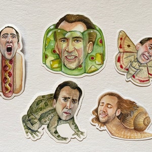 Nicolas Cage five sticker pack vinyl stickers