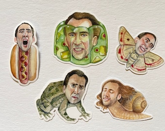 Nicolas Cage five sticker pack vinyl stickers