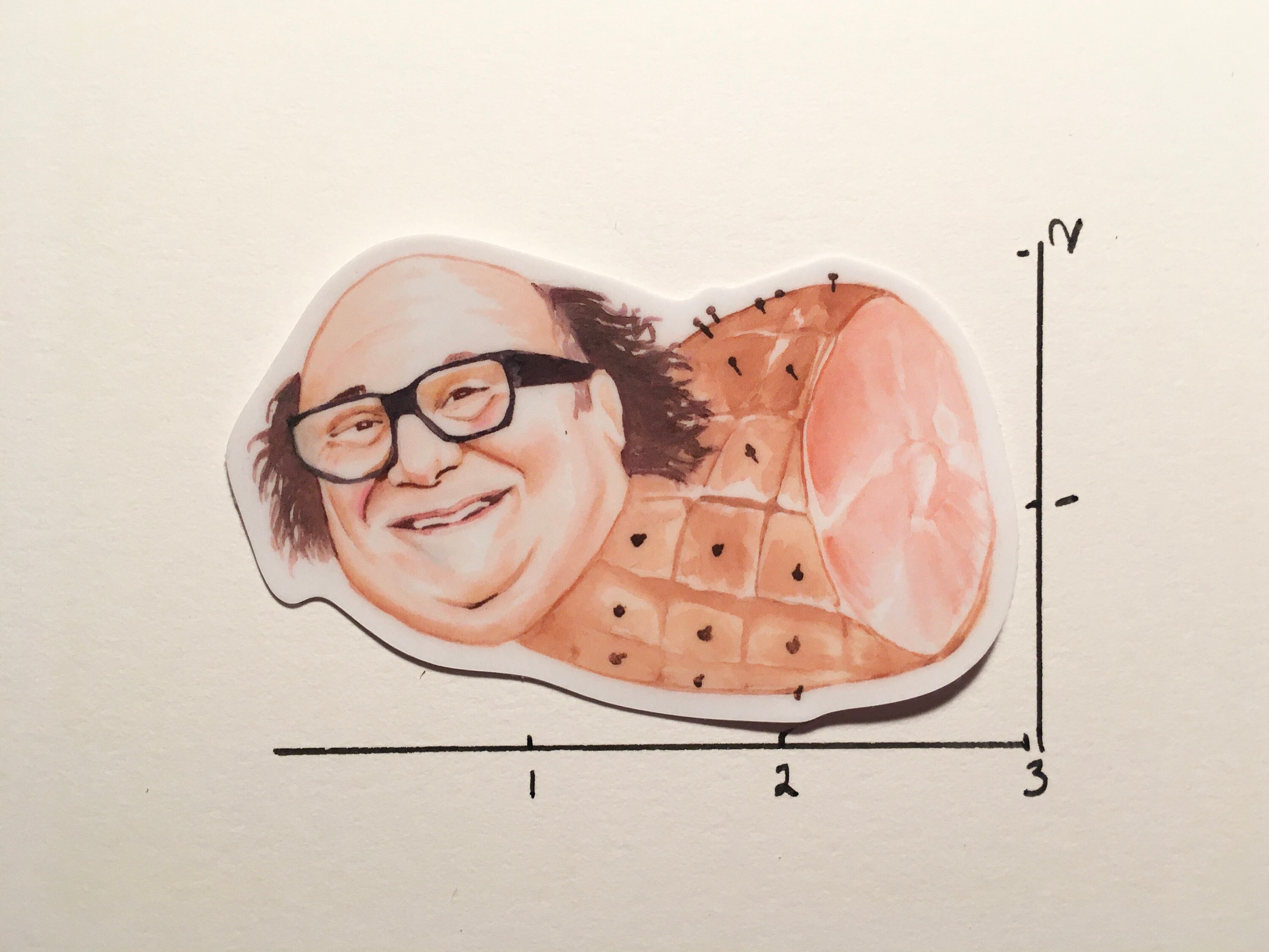 Danny Devito Rum Ham Watercolor Vinyl Stickers Etsy