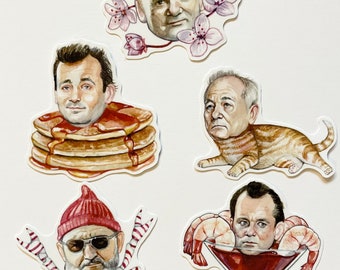 Bill Murray five sticker pack vinyl stickers