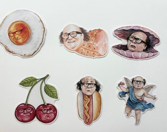 Danny Devito six sticker pack vinyl stickers