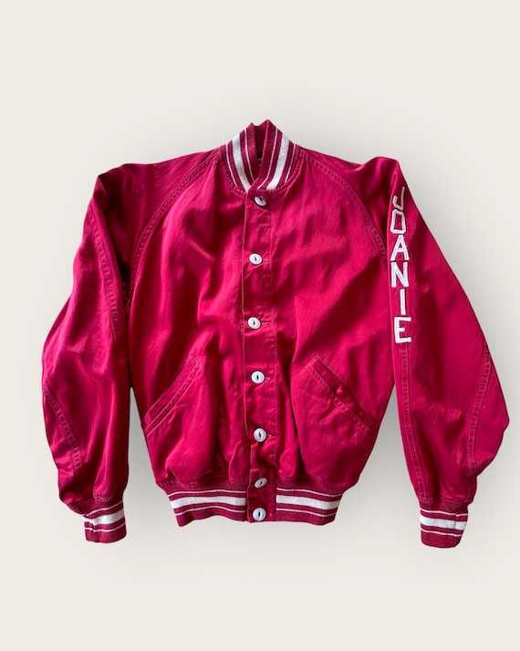 50s French Silk Satin Sports Jacket