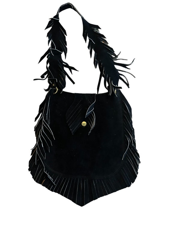 Michael kors black store fringe purse