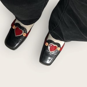 Vintage 90s square toe slides