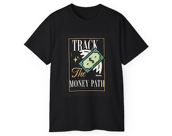 Track The Money Path T-Shirt Money Graphic Tee, Retro Cash Design