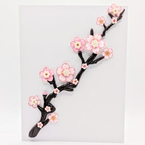 Lange Kirschblüten Karte