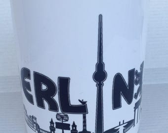 Skyline van Berlijn - Kopje Koffiekopje Mok Cadeau Idee Kapitaal Brandenburger Tor Souvenir TV-toren