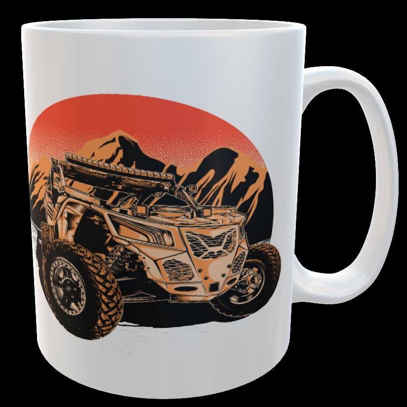 SXS Adventures - Mug Coffee Cup Mug Quad Side-by-Side Buggy Off-Road ATV UTV